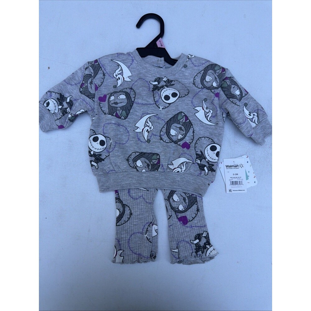 Nightmare Before Christmas Baby Girls Set Sweatshirt and Flared Leggings 0-3 M